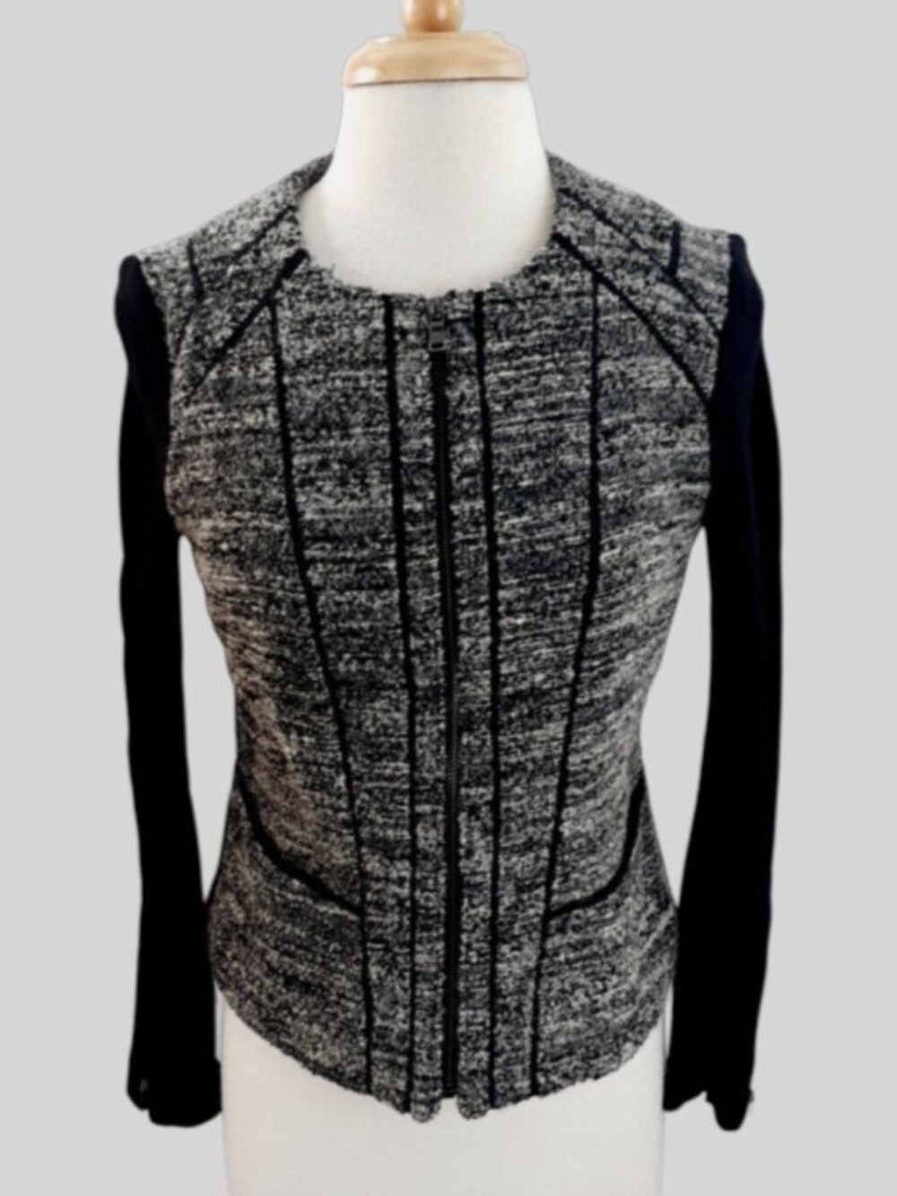 Ann Taylor Tweed Moto Jacket